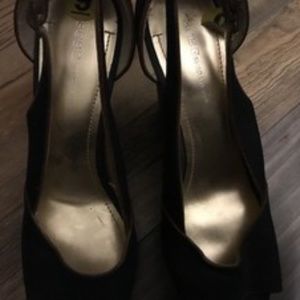 BCBGeneration Navy Blue Suede Gently Worn Wedges Size: US 9 Regular (M, B)